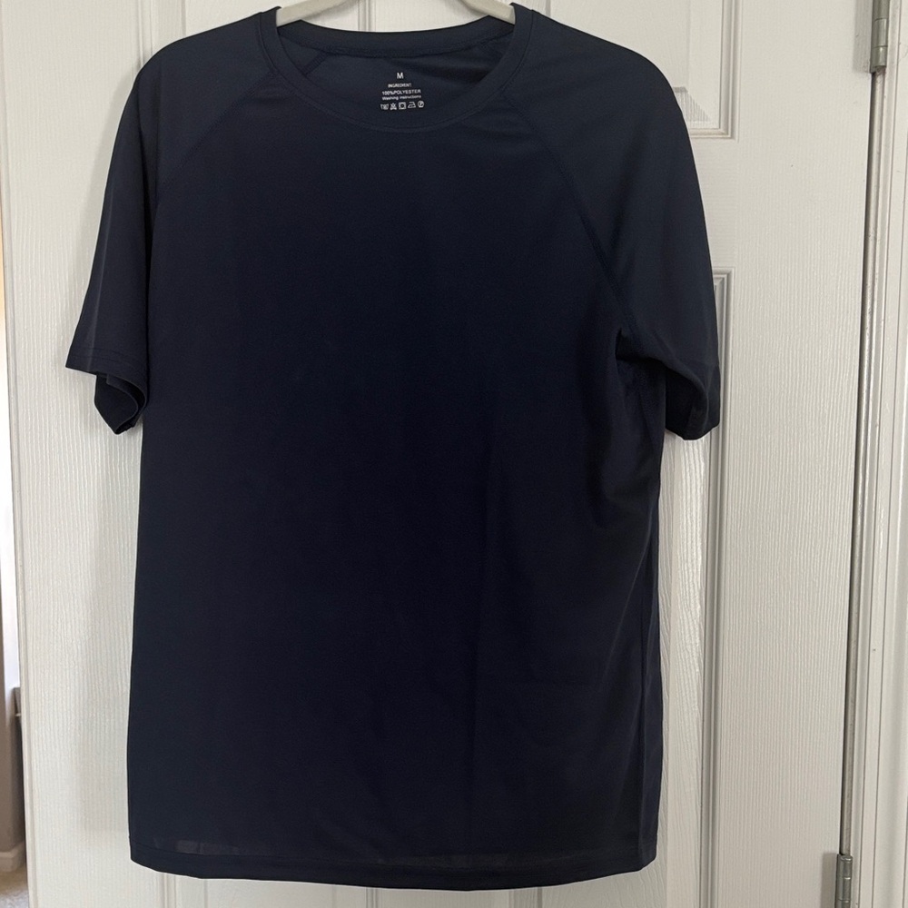 Men's Dark Blue Short Sleeve Athletic Tee